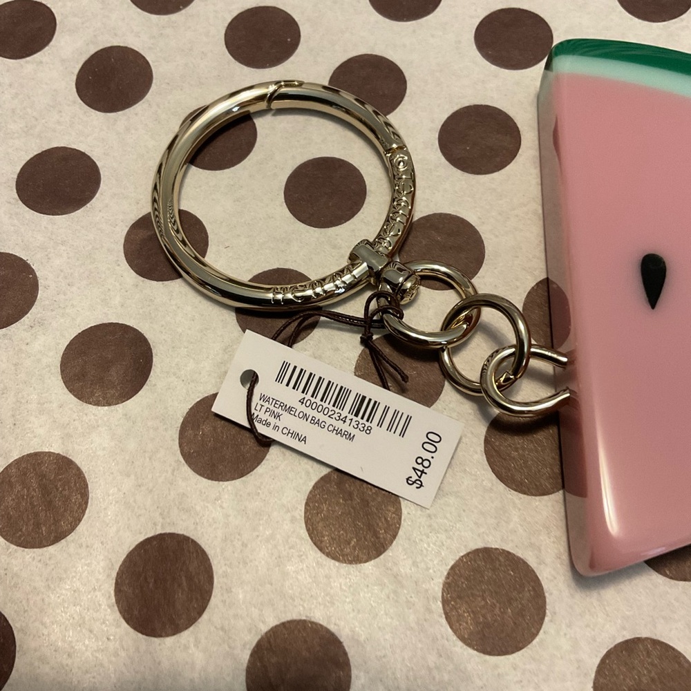 NWT Henri Bendel Watermelon Key Ring Purse Charm - Picture 3 of 8